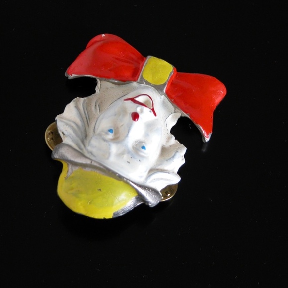 Rare Original Vintage Circus Clown Hat Pin main image 4